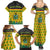 Ghana Christmas Family Matching Summer Maxi Dress and Hawaiian Shirt with Santa Ornament National Coat of Arms and Festive - Wonder Print Shop
