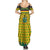 Ghana Christmas Family Matching Summer Maxi Dress and Hawaiian Shirt with Santa Ornament National Coat of Arms and Festive - Wonder Print Shop