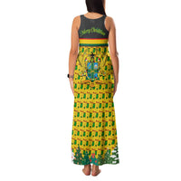 Ghana Christmas Family Matching Tank Maxi Dress and Hawaiian Shirt with Santa Ornament National Coat of Arms and Festive - Wonder Print Shop