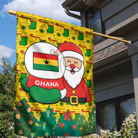 Ghana Christmas Garden Flag with Santa Ornament National Coat of Arms and Festive - Wonder Print Shop