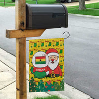 Ghana Christmas Garden Flag with Santa Ornament National Coat of Arms and Festive - Wonder Print Shop