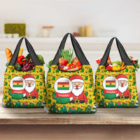 Ghana Christmas Grocery Bag with Santa Ornament National Coat of Arms and Festive - Wonder Print Shop