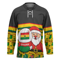 Ghana Christmas Hockey Jersey with Santa Ornament National Coat of Arms and Festive - Wonder Print Shop
