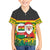 Ghana Christmas Kid Hawaiian Shirt with Santa Ornament National Coat of Arms and Festive - Wonder Print Shop