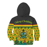 Ghana Christmas Kid Hoodie with Santa Ornament National Coat of Arms and Festive - Wonder Print Shop