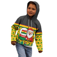 Ghana Christmas Kid Hoodie with Santa Ornament National Coat of Arms and Festive - Wonder Print Shop