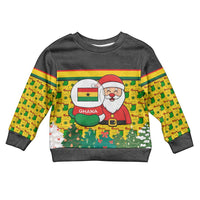 Ghana Christmas Kid Ugly Christmas Sweater with Santa Ornament National Coat of Arms and Festive - Wonder Print Shop