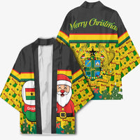 Ghana Christmas Kimono with Santa Ornament National Coat of Arms and Festive - Wonder Print Shop
