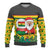 Ghana Christmas Ugly Christmas Sweater with Santa Ornament National Coat of Arms and Festive - Wonder Print Shop
