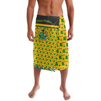 Ghana Christmas Lavalava with Santa Ornament National Coat of Arms and Festive - Wonder Print Shop