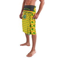 Ghana Christmas Lavalava with Santa Ornament National Coat of Arms and Festive - Wonder Print Shop