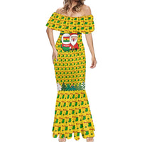 Ghana Christmas Mermaid Dress with Santa Ornament National Coat of Arms and Festive - Wonder Print Shop