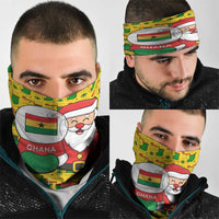 Ghana Christmas Neck Gaiter with Santa Ornament National Coat of Arms and Festive - Wonder Print Shop