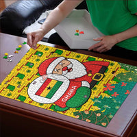 Ghana Christmas Puzzle with Santa Ornament National Coat of Arms and Festive - Wonder Print Shop