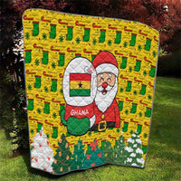Ghana Christmas Quilt with Santa Ornament National Coat of Arms and Festive - Wonder Print Shop