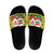 Ghana Christmas Slide Sandals with Santa Ornament National Coat of Arms and Festive - Wonder Print Shop