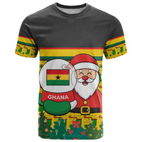 Ghana Christmas T Shirt with Santa Ornament National Coat of Arms and Festive - Wonder Print Shop