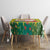 Ghana Christmas Tablecloth with Santa Ornament National Coat of Arms and Festive - Wonder Print Shop