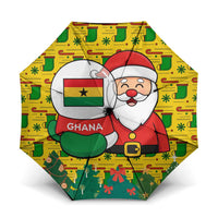 Ghana Christmas Umbrella with Santa Ornament National Coat of Arms and Festive - Wonder Print Shop
