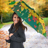 Ghana Christmas Umbrella with Santa Ornament National Coat of Arms and Festive - Wonder Print Shop