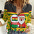 Ghana Christmas Women Casual Shirt with Santa Ornament National Coat of Arms and Festive - Wonder Print Shop