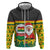 Ghana Christmas Zip Hoodie with Santa Ornament National Coat of Arms and Festive - Wonder Print Shop