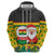 Ghana Christmas Zip Hoodie with Santa Ornament National Coat of Arms and Festive - Wonder Print Shop