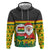 Ghana Christmas Zip Hoodie with Santa Ornament National Coat of Arms and Festive - Wonder Print Shop