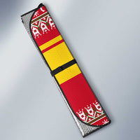 Ghana Christmas Auto Sun Shade with Monkey Holding Gift Ghana Map and Festive - Wonder Print Shop