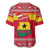 Ghana Christmas Baseball Jersey with Monkey Holding Gift Ghana Map and Festive - Wonder Print Shop