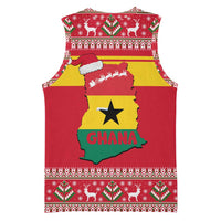 Ghana Christmas Basketball Jersey with Monkey Holding Gift Ghana Map and Festive - Wonder Print Shop