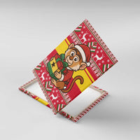 Ghana Christmas Canvas Wall Art with Monkey Holding Gift Ghana Map and Festive - Wonder Print Shop