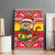 Ghana Christmas Canvas Wall Art with Monkey Holding Gift Ghana Map and Festive - Wonder Print Shop