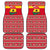 Ghana Christmas Car Mats with Monkey Holding Gift Ghana Map and Festive - Wonder Print Shop