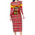 Ghana Christmas Family Matching Long Sleeve Bodycon Dress and Hawaiian Shirt with Monkey Holding Gift Ghana Map and Festive - Wonder Print Shop