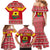 Ghana Christmas Family Matching Mermaid Dress and Hawaiian Shirt with Monkey Holding Gift Ghana Map and Festive - Wonder Print Shop
