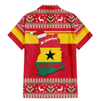 Ghana Christmas Family Matching Mermaid Dress and Hawaiian Shirt with Monkey Holding Gift Ghana Map and Festive - Wonder Print Shop