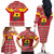 Ghana Christmas Family Matching Off The Shoulder Long Sleeve Dress and Hawaiian Shirt with Monkey Holding Gift Ghana Map and Festive - Wonder Print Shop