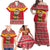Ghana Christmas Family Matching Off Shoulder Maxi Dress and Hawaiian Shirt with Monkey Holding Gift Ghana Map and Festive - Wonder Print Shop