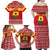 Ghana Christmas Family Matching Off Shoulder Maxi Dress and Hawaiian Shirt with Monkey Holding Gift Ghana Map and Festive - Wonder Print Shop