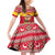 Ghana Christmas Family Matching Off Shoulder Short Dress and Hawaiian Shirt with Monkey Holding Gift Ghana Map and Festive - Wonder Print Shop