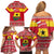 Ghana Christmas Family Matching Off Shoulder Short Dress and Hawaiian Shirt with Monkey Holding Gift Ghana Map and Festive - Wonder Print Shop