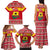 Ghana Christmas Family Matching Tank Maxi Dress and Hawaiian Shirt with Monkey Holding Gift Ghana Map and Festive - Wonder Print Shop