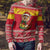 Ghana Christmas Ugly Christmas Sweater with Monkey Holding Gift Ghana Map and Festive - Wonder Print Shop