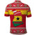 Ghana Christmas Polo Shirt with Monkey Holding Gift Ghana Map and Festive - Wonder Print Shop