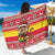 Ghana Christmas Sarong with Monkey Holding Gift Ghana Map and Festive - Wonder Print Shop