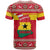 Ghana Christmas T Shirt with Monkey Holding Gift Ghana Map and Festive - Wonder Print Shop