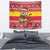 Ghana Christmas Tapestry with Monkey Holding Gift Ghana Map and Festive - Wonder Print Shop