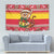 Ghana Christmas Tapestry with Monkey Holding Gift Ghana Map and Festive - Wonder Print Shop