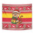 Ghana Christmas Tapestry with Monkey Holding Gift Ghana Map and Festive - Wonder Print Shop